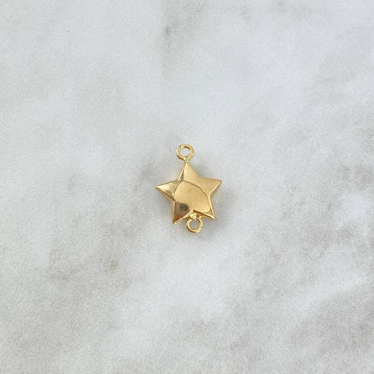 Herraje Estrella 0.6gr / 1.7cm / Troquelada Oro Amarillo