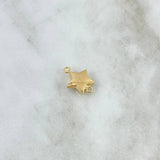 Herraje Estrella 0.6gr / 1.7cm / Troquelada Oro Amarillo