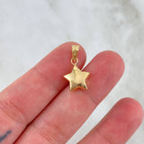 Dije Estrella 0.6gr / 2cm / Troquelada - Cargador Liso Oro Amarillo