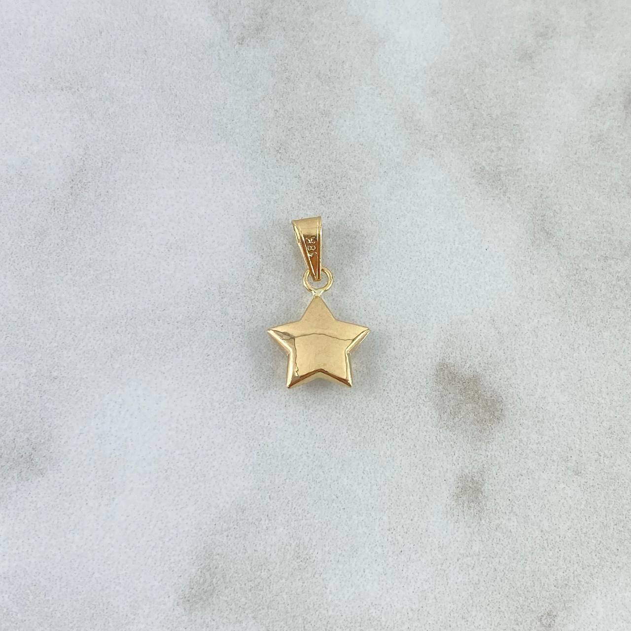 Dije Estrella 0.4gr / 1.7cm / Troquelada Oro Amarillo