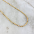 Cadena Militar 18.65gr / 60cm / 3mm Bolas Diamantadas Oro Amarillo *