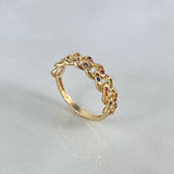 Anillo Cubano 2.6gr / T7 1/4 / Circones Colores Oro Amarillo