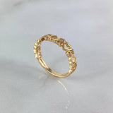 Anillo Corazones S 2.4gr / T7 / Circones Blancos Oro Amarillo