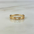 Anillo Corazones S 2.4gr / T7 / Circones Blancos Oro Amarillo