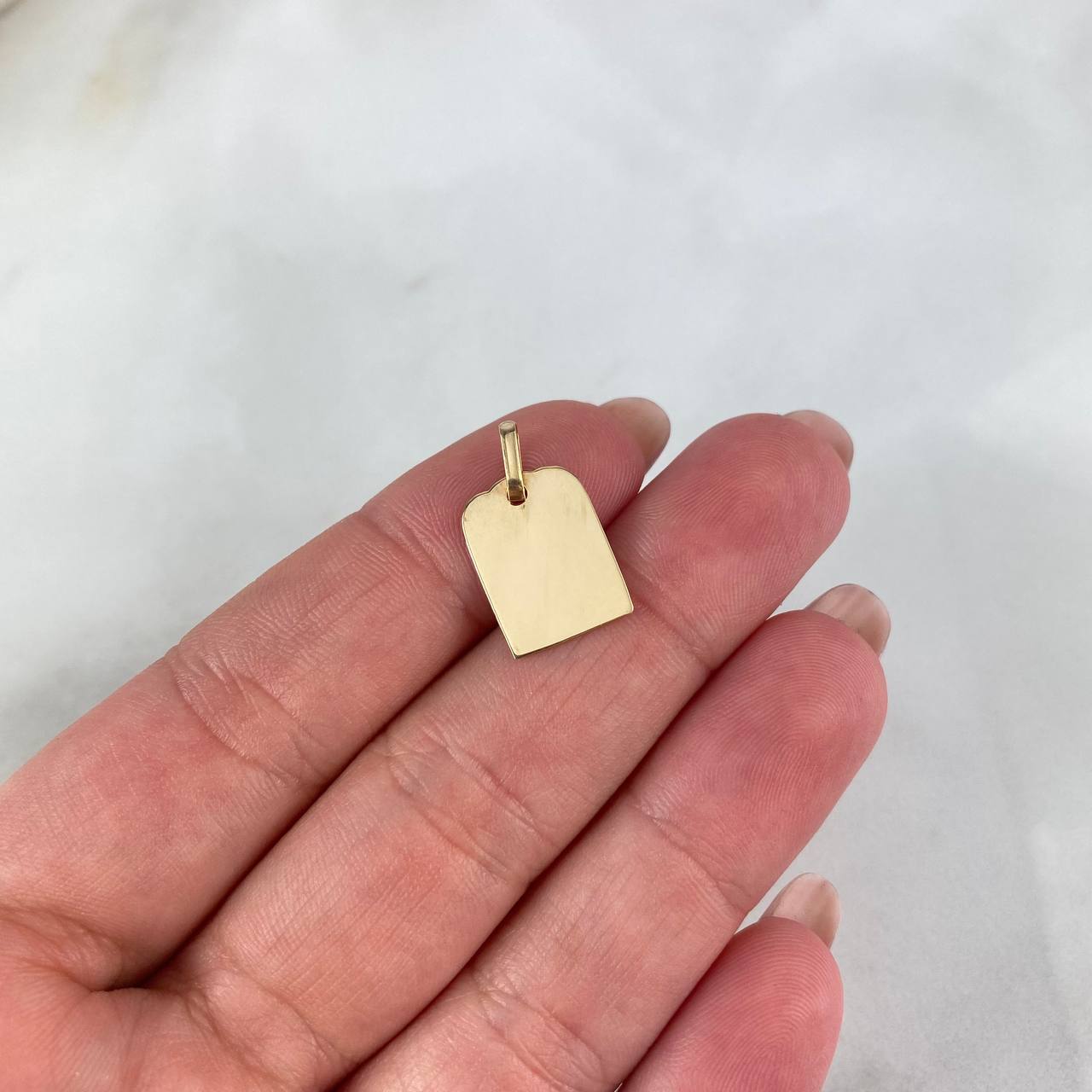 Dije Placa Nube Rectangular 1.05gr / 2cm / 1.5mm*1.1mm Oro Amarillo