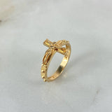 Anillo Cristo Cruz 3.15gr / T7  / Oro Amarillo