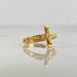 Anillo Cristo Cruz 3.15gr / T7  / Oro Amarillo