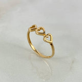 Anillo Tres Corazones 1.5gr / T6 1/2 / Oro Amarillo