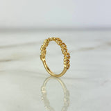 Anillo Corazones 1.55gr / T4 1/2 / Circones Blancos Oro Amarillo