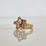 Anillo Estrella 15s 2.25gr / T6 1/4  / Circones Blancos Rosas Dos Oros Amarillo Blanco