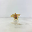 Anillo Abeja 9gr / T7 / Circones Blancos-Negros-Naranja Oro Amarillo *