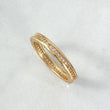 Anillo Rustico Carril 3.7gr / T7 1/2 / Circones Blancos Oro Amarillo *