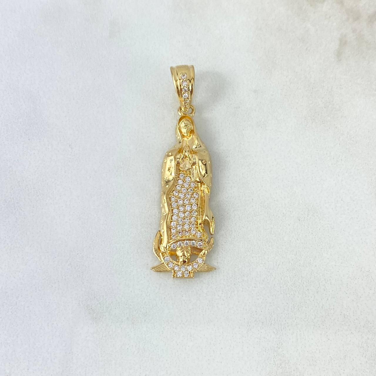 Dije Virgen Guadalupe 5.3gr / 4cm / Circones Blancos Oro Amarillo ©