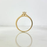 Anillo Solitario Churumbela 2.35gr / T7 1/2 / Circones Blancos Oro Amarillo