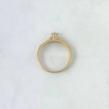 Anillo Solitario Churumbela 2.35gr / T7 1/2 / Circones Blancos Oro Amarillo