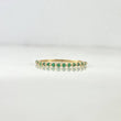 Anillo Circulos Churumbela 1gr / T5 1/2 / Circones Verdes Oro Amarillo