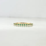 Anillo Circulos Churumbela 1gr / T5 1/2 / Circones Verdes Oro Amarillo