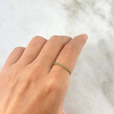 Anillo Circulos Churumbela 1gr / T5 1/2 / Circones Verdes Oro Amarillo