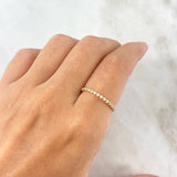 Anillo Circulos Churumbela 1.1gr / T6 1/2 / Circones Blancos Oro Amarillo