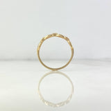 Anillo GC 1.75gr / T7 3/4 / Circones Blancos Oro Amarillo