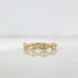 Anillo GC 1.75gr / T8 / Circones Blancos Oro Amarillo