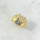 Anillo San Miguel Arcangel 4.95gr / T10 1/2 / Texturizado Tres Oros