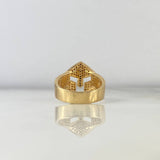 Anillo Casco De Gladiador 9.05gr / T10 / Circones Negros Oro Amarillo *