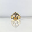 Anillo Casco De Gladiador 9.05gr / T10 / Circones Negros Oro Amarillo *