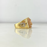 Anillo Herraduras Caballo 6.6gr / T9 1/2 / Circones Blancos Tres Oros *