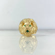 Anillo Leon 6.95gr / T10 / Circones Verdes Oro Amarillo *