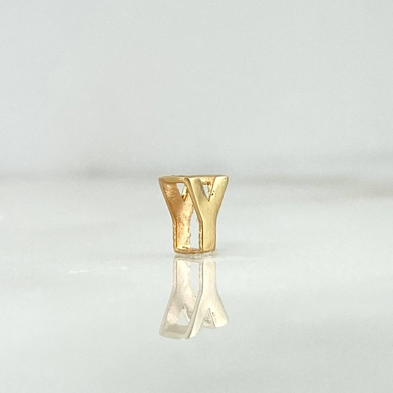 Herraje Letra Y 0.2gr / 6mm Tambor Oro Amarillo 18K