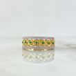 Anillo Espiral Lineas 3.9gr / T7 / Circones Blancos Verdes Oro Amarillo