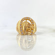 Anillo Herradura Caballo 8.15gr / T10 / Texturizado Circones Blancos Oro Amarillo