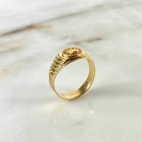 Anillo Correa RX 3.6gr / T7 1/2 / Circones Blancos Oro Amarillo©