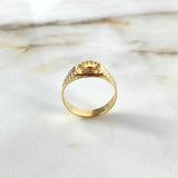 Anillo Correa Corona RX 4.15gr / T11 1/2 / Circones Blancos Oro Amarillo