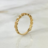 Anillo Infinitos 2.4gr / T7 / Circones Blancos Oro Amarillo