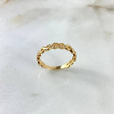 Anillo Infinitos 2.35gr / T7 3/4 / Circones Blancos Oro Amarillo