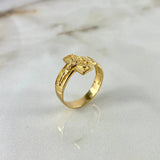 Anillo Cruz Cristo 3.55gr / T7 1/4 / Oro Amarillo