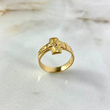 Anillo Cruz Cristo 3.55gr / T7 1/4 / Oro Amarillo