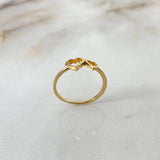 Anillo Dos Corazones 1.25gr / T6 1/2 / Oro Amarillo