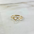 Anillo Dos Corazones 1.25gr / T6 1/2 / Oro Amarillo