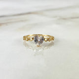 Anillo Solitario Corazones 1.45gr / T6 1/4 / Oro Amarillo