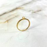 Anillo Solitario 1.55gr / T8 1/4 / Circon Blanco Oro Amarillo