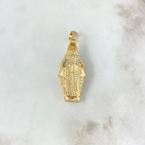 Dije Virgen Milagrosa 8.55gr / 5.2cm / Circones Blancos-Azules Dos Oros Amarillo Blanco