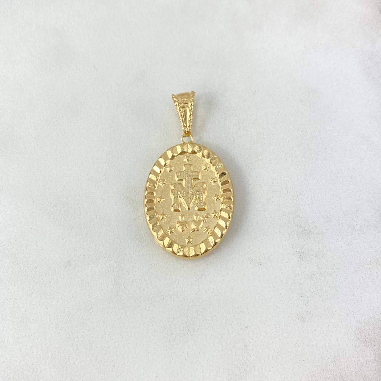 Dije Virgen Milagrosa 2.15gr / 3.5cm / Troquelado Oro Amarillo