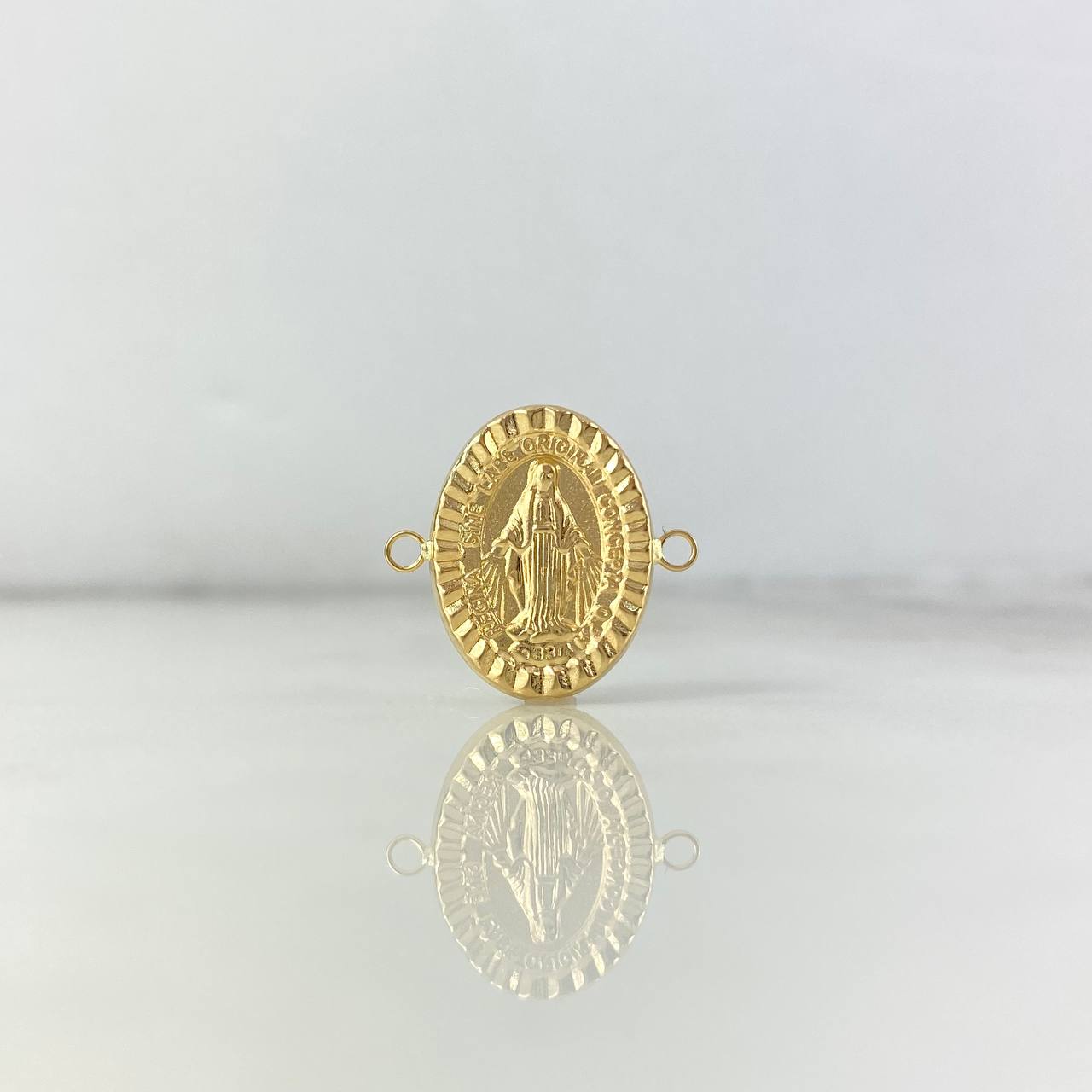 Herraje Virgen Milagrosa 1.4gr / 2.1cm / Troquelado Oro Amarillo