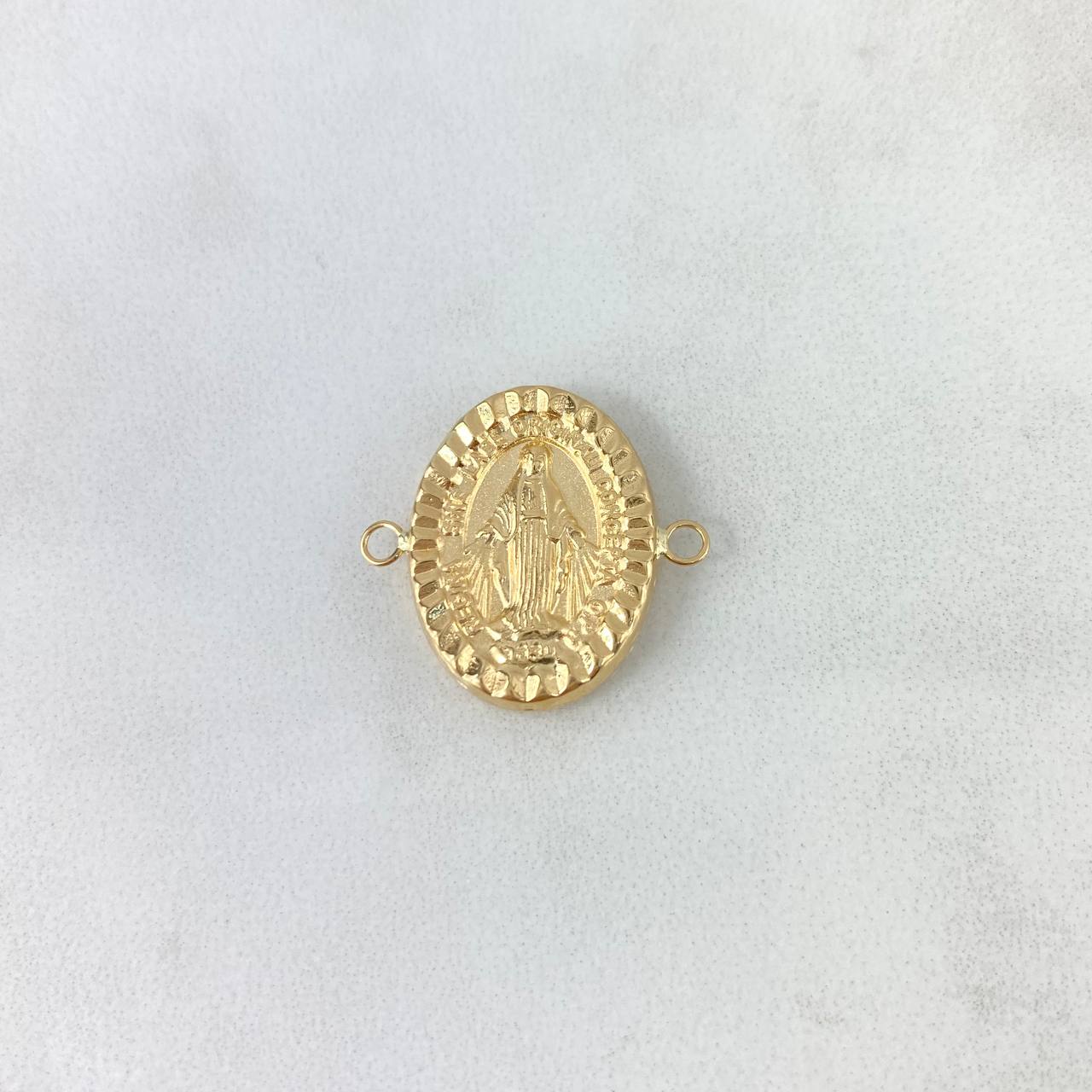 Herraje Virgen Milagrosa 1.4gr / 2.1cm / Troquelado Oro Amarillo