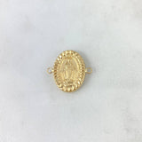 Herraje Virgen Milagrosa 1.75gr / 2.1cm / Troquelado Mate Oro Amarillo