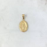 Dije Virgen Milagrosa 2gr / 3.6cm / Mate Oro Amarillo *