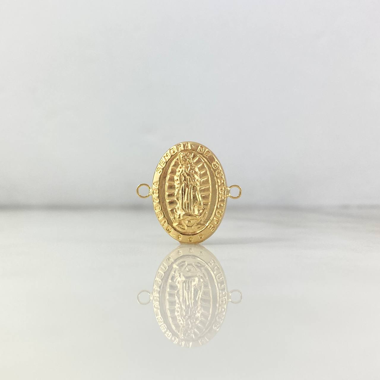 Herraje Virgen Guadalupe 1.1gr / 1.8cm / Troquelado Oro Amarillo